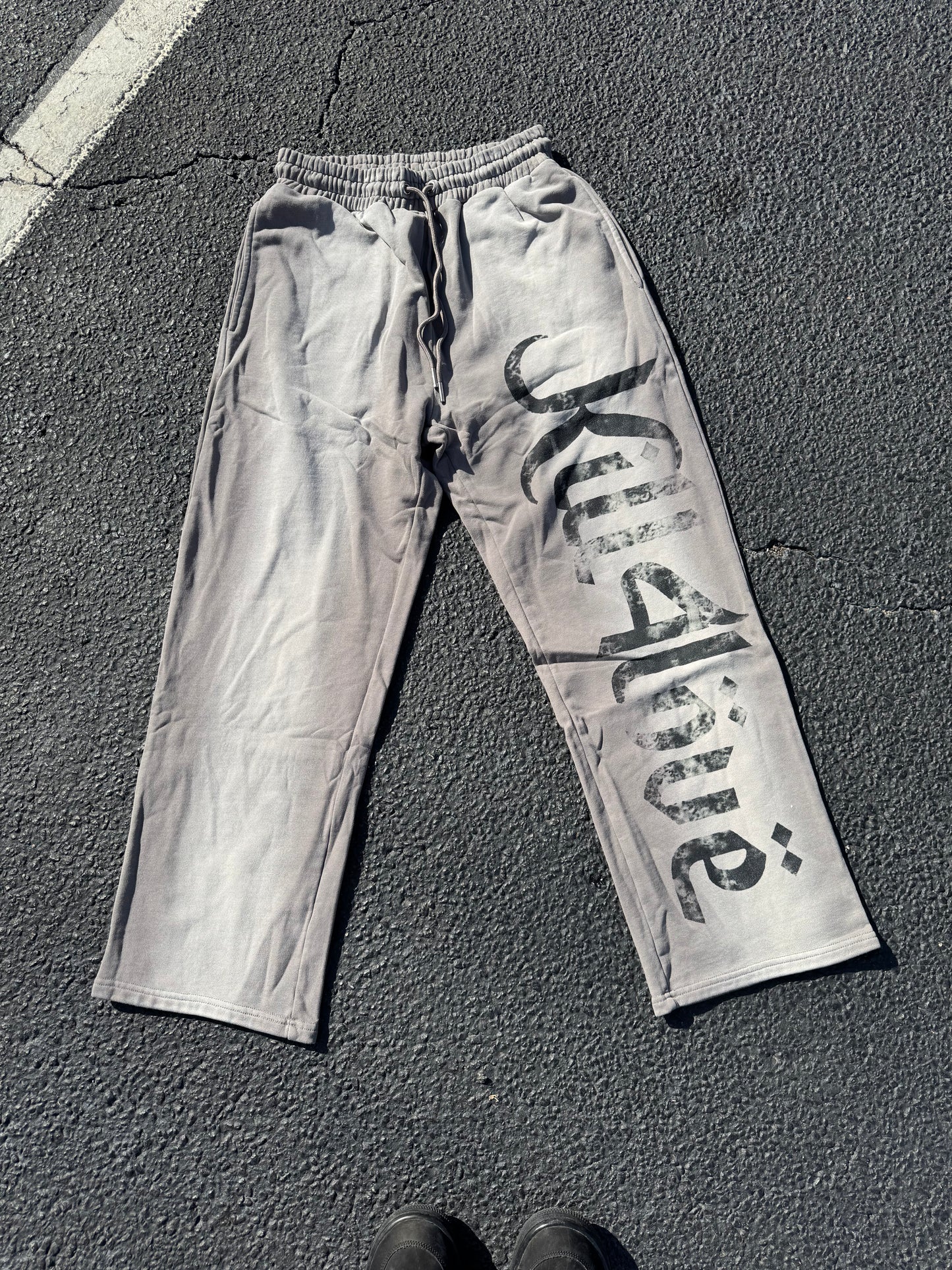 Ash Wide-Leg Sweatpants